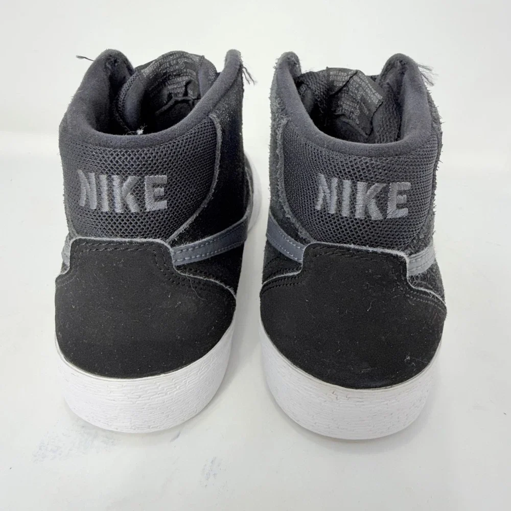 Nike SB Bruin High Black Dark Grey White Suede Skate Shoes 923112-001 Womens 7.5